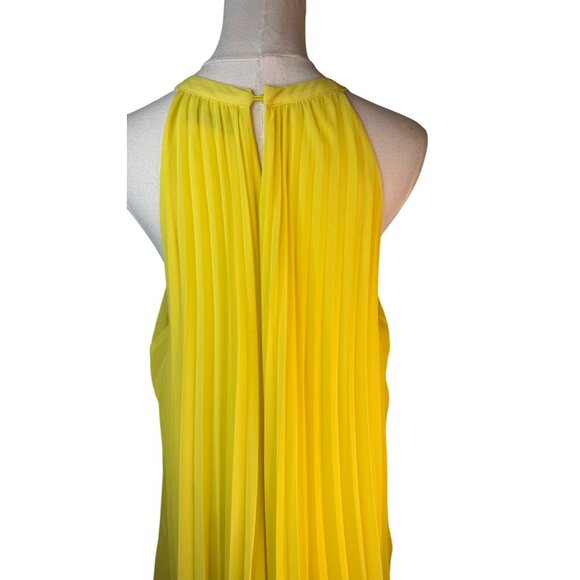 2/$30 ZARA Medium Yellow Pleated Sleeveless Dress Medium - Picture 8 of 15